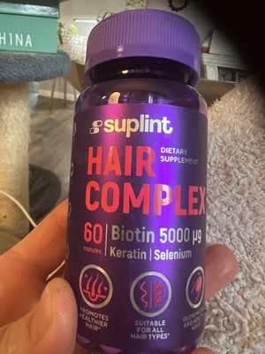  Suplint Hair Vitamin Complex Biotin 5000mcg, Keratin Growth Supplement