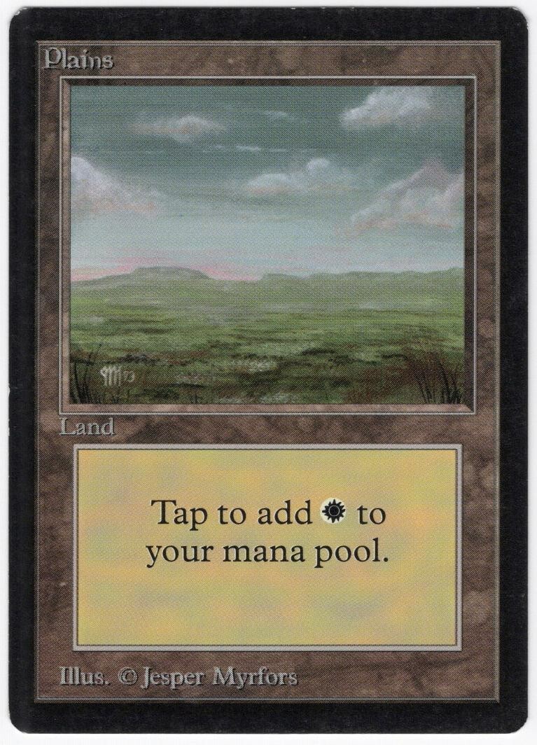 Plains 1993 Limited Edition - Beta White Basic Land #290 MTG SP - NM AZ7