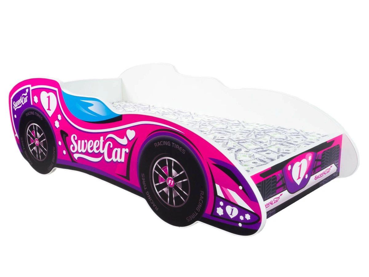 Lit d'enfant Voiture de course Sebastian incluse matelas