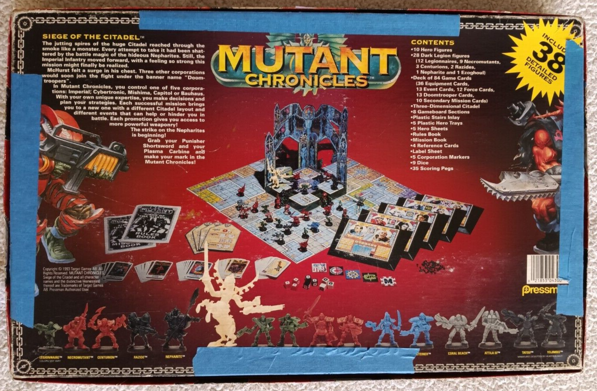 Mutant Chronicles: Siege of the Citadel Board Game 1993 - 97