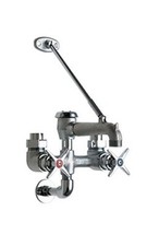 Chicago Faucets C835RCF Exposed Hot and Cold Water Service Sink Faucet with Sup