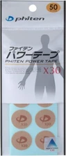 Phiten Power Tape X30 Titanium Discs Round aqua-metals Discs Athletic 50 Pieces
