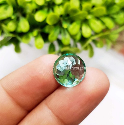 9.80 Ct Green Bluish Natural Sapphire Round Shape Extra Gift Loose Gemstone - Picture 8 of 8