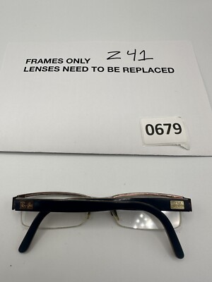 Ray Ban Eyeglass Frames RB 6182 2752 53 17 140 Black Half Rim