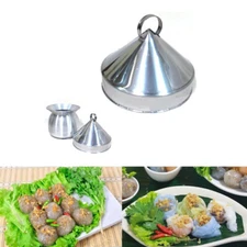 Steamer Cooker Pot & Cover Steamed Rice Skin Dumpling Thai Kao Grieb Pak Mor 