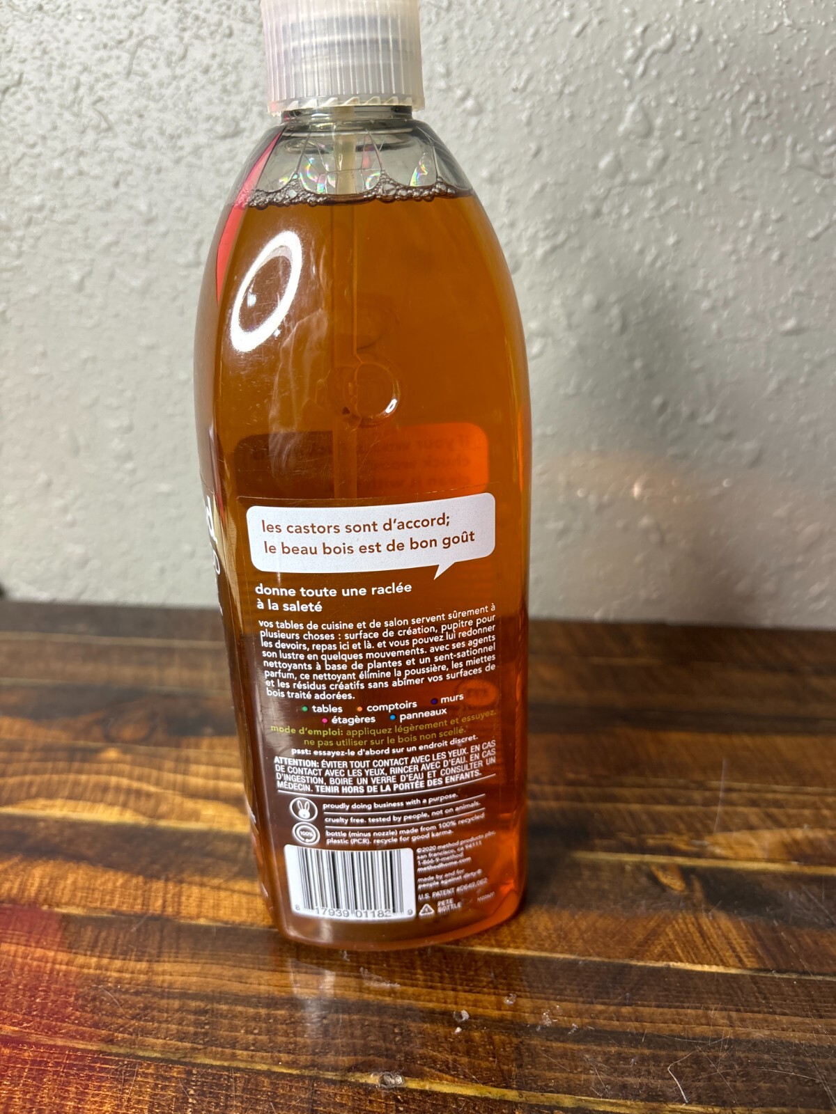 2 Pack Method Daily Plant Based Wood Cleaner Almond Cleans Grease + Grime 828ml