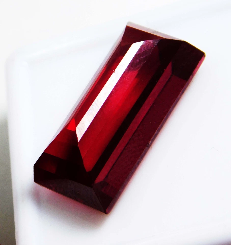 Certified 18.60 Ct Baguette Cut Natural AAA++ Mozambique Red Ruby Loose Gemstone - Image 4 of 4