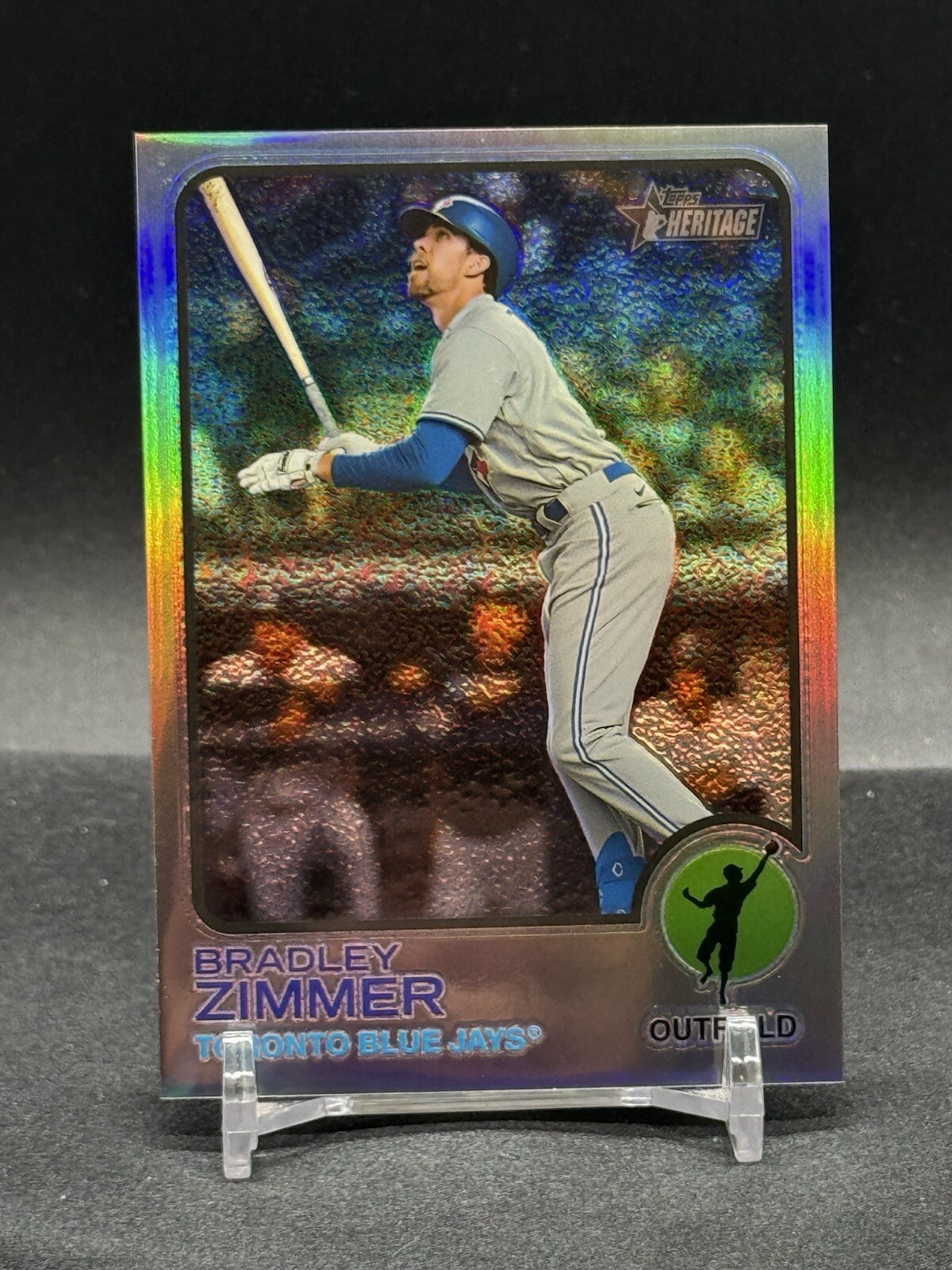 2022 Topps Heritage Bradley Zimmer Silver Border /373 Blue Jays #644 MLB Card