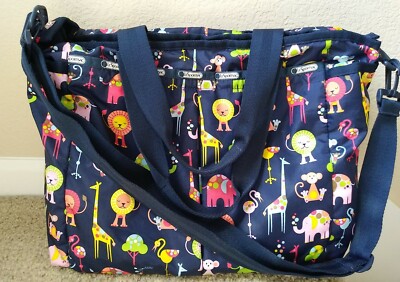 Authentic Le Sportsac animals baby diaper bag EUC
