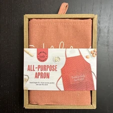 Krumbs Kitchen Homemade Happiness Apron “Thankful for family friends & food” New