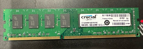 Crucial 8GB Stick 1.5V PC3-12800 DDR3-1600MHz Desktop RAM ...
