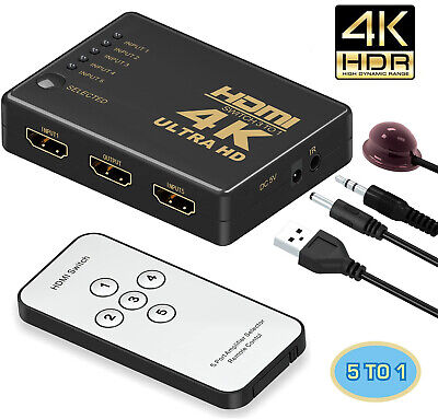 AkoMatial 5 Port HDMI 1080P Splitter Switch Selector Switcher Hub with Remote for HDTV AkoMatial 5 Port HDMI 1080P Splitter Switch Selector Switcher Hub with Remote for HDTV