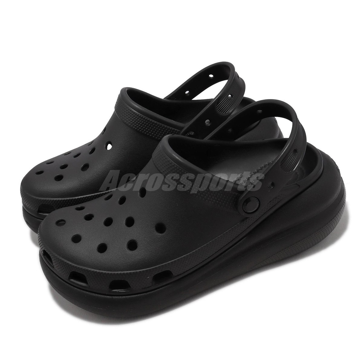 Crocs Classic Crush Clog Black Men Unisex Slip On Platform 