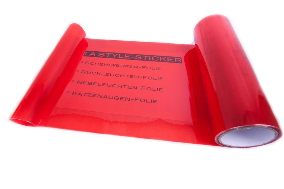 Rot Scheinwerfer Folie + Rakel mit Filz 200 x 30cm Töungsfolie Schweinwerfer - Bild 2 von 4