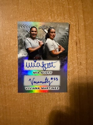 2024 Leaf Lone Star Softball - Mia Scott / Vivian Martinez - Dual Auto