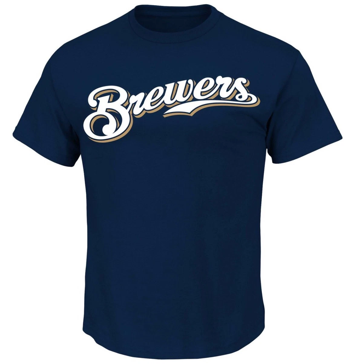 Maillot Milwaukee Brewers Enfants Taille L - Bleu Et Doré Brodé - Occasion
