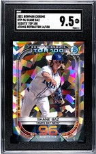 2021 Bowman Chrome Scouts' Top 100 Atomic Refractor /150 Shane Baz SGC 9.5