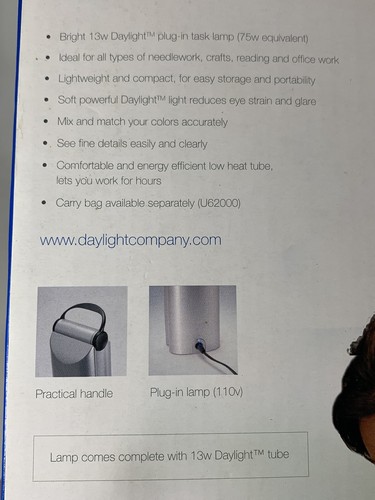 Compact Natural Daylight Lamp Craft Light Fold Away U33507 White w/Bulb - WORKS! - Picture 23 of 24