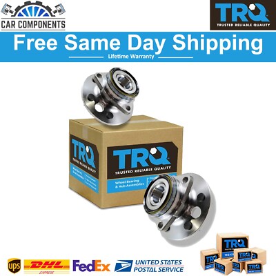 TRQ New Front Wheel Hubs & Bearing Pair Set 4x4 For 1988-1994 Chevy Blazer GMC