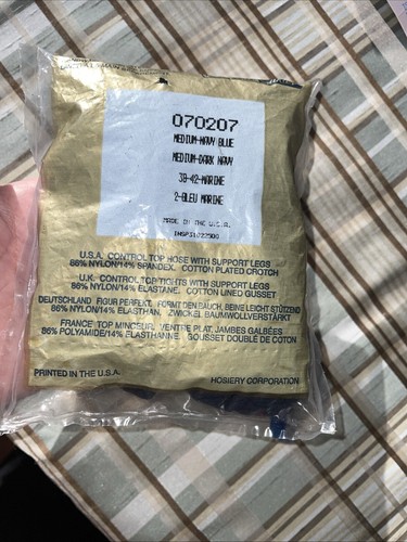 Vintage SILKIES CONTROL TOP Support Legs PANTYHOSE Dark Navy Size Medium - Picture 5 of 7