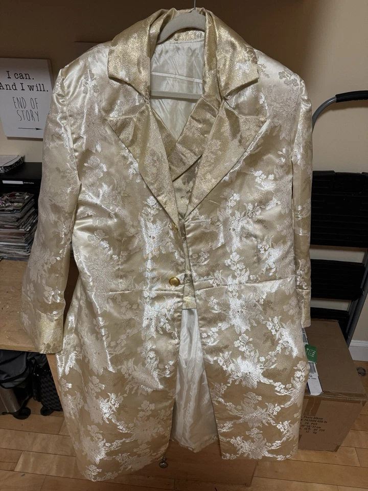 Chaleco, camisa, abrigo y sombrero disfraz estilo victoriano de 4 piezas para hombre. Talla X- Grande Foto 3 de 4