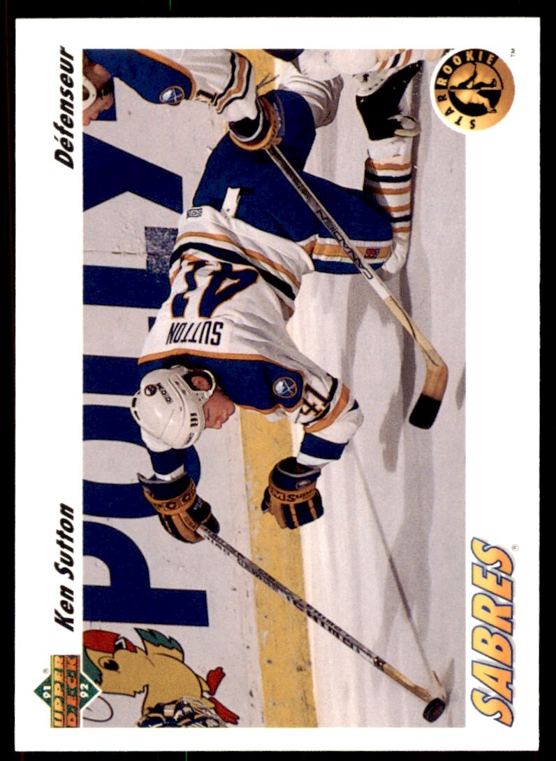 1991-92 Upper Deck - Star Rookie Ken Sutton #458 French (RC) for sale ...