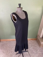 Vintage 80s Black Drop Waist Cocktail Dress Roaring 20s Flapper Taurus II