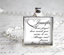 Personalized Your Custom Message Pendant Charm or Key Chain Name Saying Heart