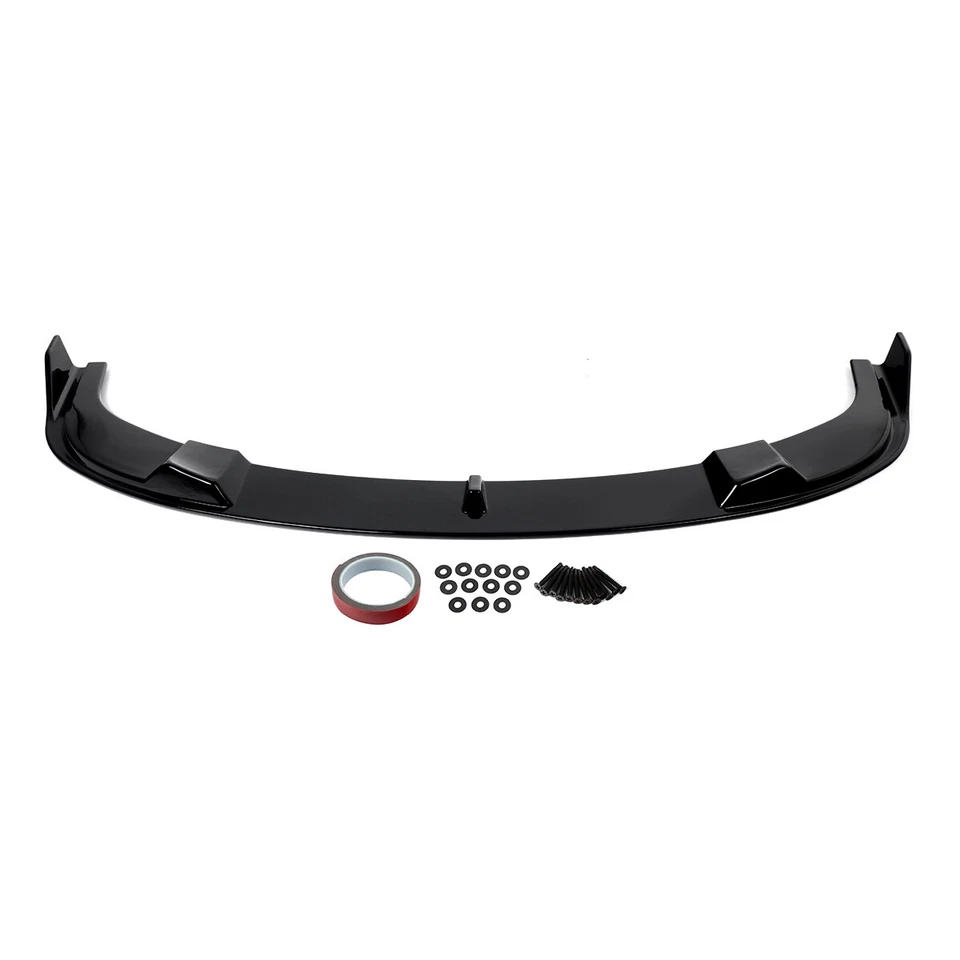 For BMW 5 Series E60 E61 M Sport 2004-10 Glossy Black Front Bumper Lip Splitter Foto 3 de 4