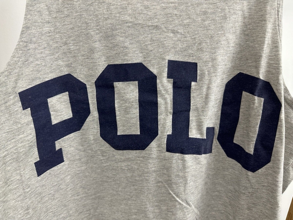 VTG 90s Polo Sport Ralph Lauren Stadium 92 Big Spellout Tank Top