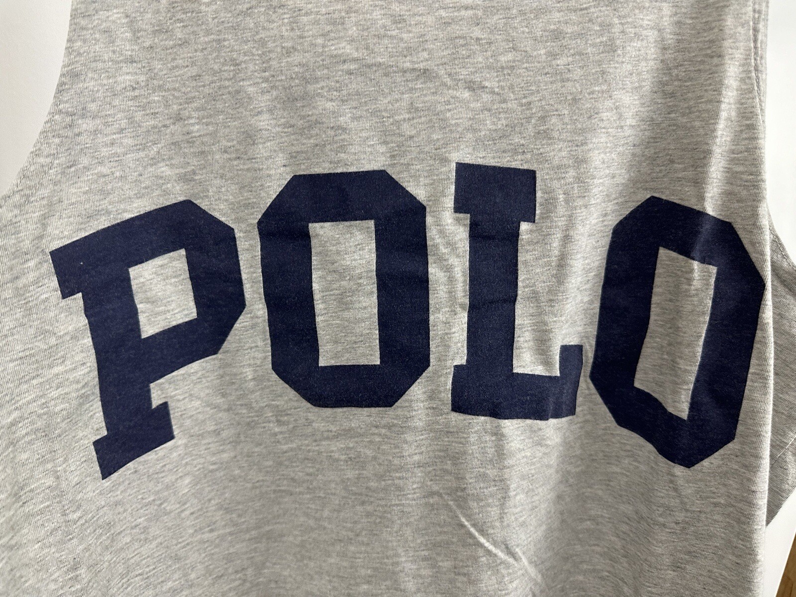 VTG 90s Polo Sport Ralph Lauren Stadium 92 Big Spellout Tank Top Shirt M RARE image 4