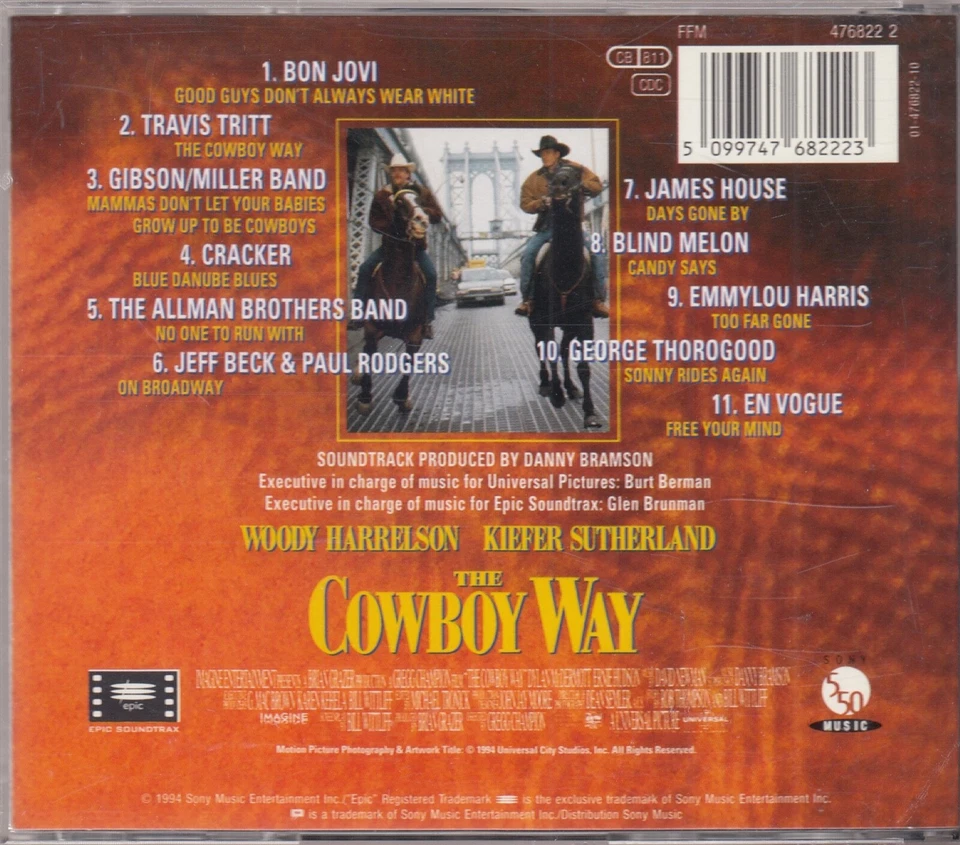 The Cowboy Way - Music from the Motion Picture - Bon Jovi, Allman u.a. (NEU) - Bild 2 von 2
