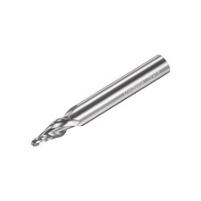 Image of 2mm x 6mm 20 Degree Angle Uncoated Carbide 2 Flute Tapered Ball Nose End Mill