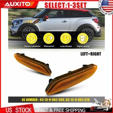 Fender Side Marker Light Amber Lens For 2011-16 Mini Cooper R61 Paceman Front Sl Fender Side Marker Light Amber Lens For 2011-16 Mini Cooper R61 Paceman Front Sl