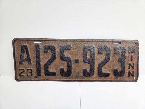 Antique 1923 Minnesota State License Plate