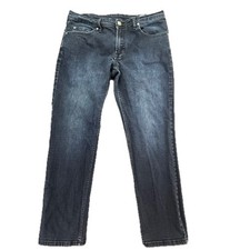 Buffalo David Bitton Jackson Straight Stretch Dark Wash Denim Jeans Mens 36x32