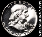 1958 Franklin Half Dollar- Silver- Choice Gem Proof Luster No Reserve #J1308