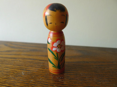 Japanische Kokeshi Magnet Puppe klein 6 cm, Japan Holz Volkskunst 2