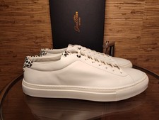 Good Man Brand Edge Sneaker Cream White Leather Leopard Print Italy Men's 14 US