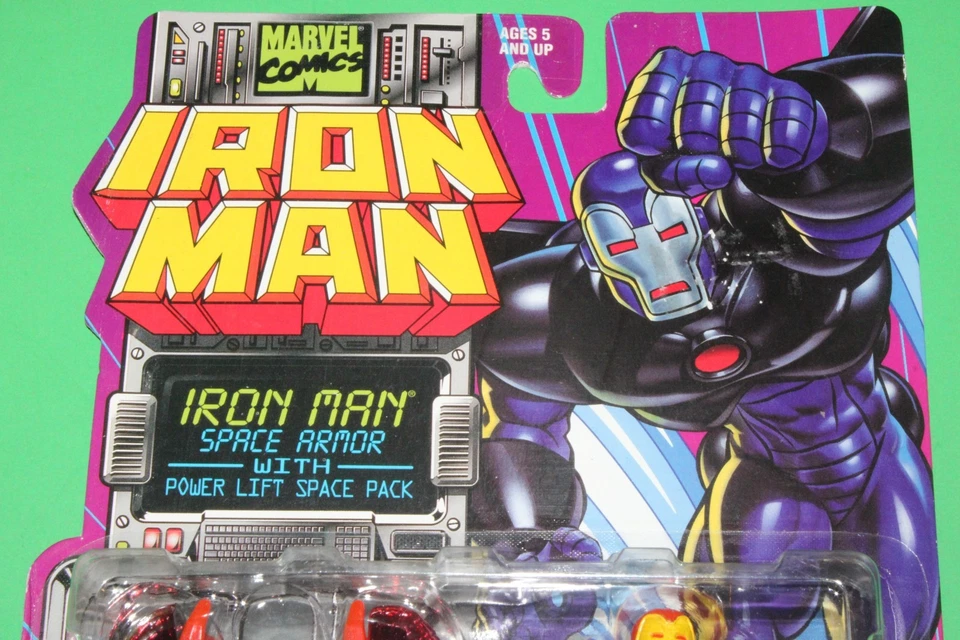 Figura de acción Marvel Iron Man 1995 Toy Biz Space Armor Avengers nuevo en paquete nuevo en caja Foto 3 de 4