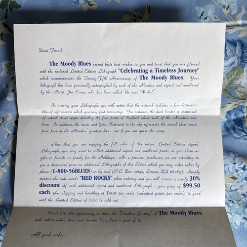 The Moody blues fan club newsletters and more lot collection - Foto 12 di 20