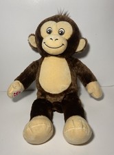 Build a Bear Monkey Chimpanzee Plush, Brown, 18  Embroidered Eyes - Very Good
