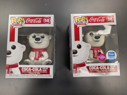 Funko Pop! Vinyl: Ad Icons - Coca- Cola Polar Bear (Flocked)/Regular - Set of 2