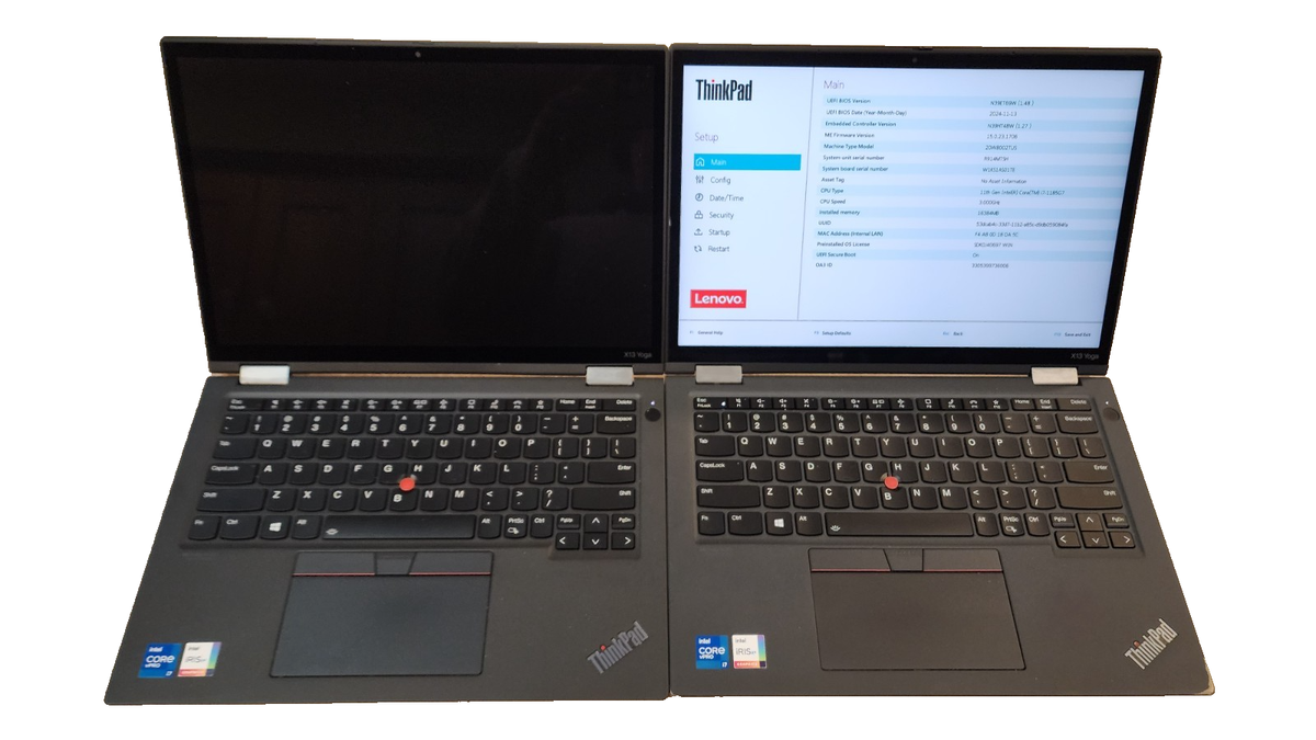 2x Lot Lenovo ThinkPad X13 Yoga Gen 2 i7-1185G7 16GB DDR4 512GB M
