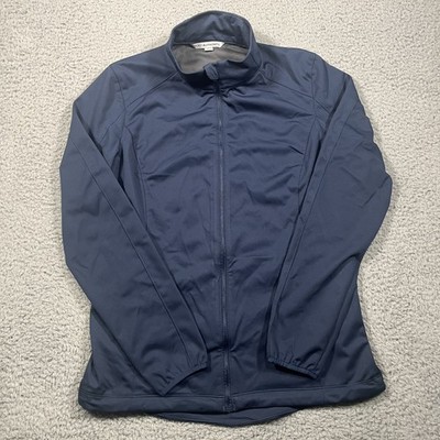 Port Authority Women's Navy Blue Full-Zip Mock-Neck Windbreaker Jacket Size M