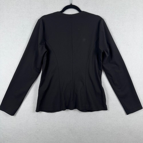 $285 Capsule 121 Blazer Jacket Sz L Black Long Sleeve Classic Career Fitted NEW - Picture 2 of 9