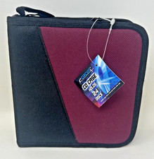 CD DVD 24 Disc Storage Case Black Purple NEW OLD STOCK NWT Compact Disc