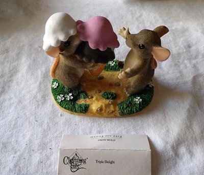 Charming Tails Triple Delight Ice Cream Figurine Dean Griff Fitz And Floyd 1999