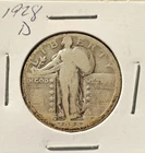 1928D Standing Liberty Quarter %90 Silver