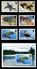 BRITISH INDIAN OCEAN TERRITORY  2005  TURTLES  SET OF 6 + MINISHEET   MNH